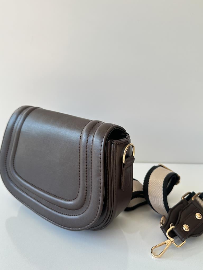 Marka Model Çapraz Askılı Çanta Acı Kahve