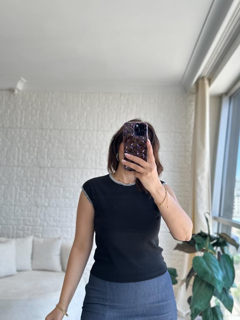 Orijinal Marka Dikiş Biyeli Premium Tişört Siyah