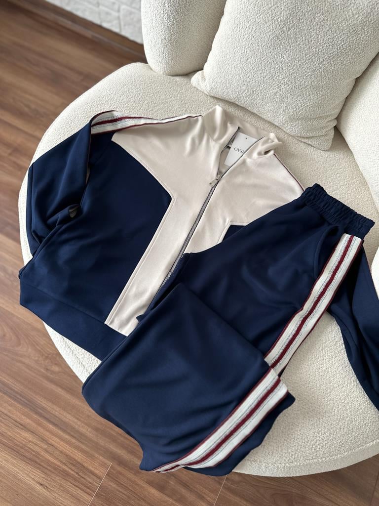 Orijinal Marka Omuz Sim Şeritli Modal Takım Lacivert