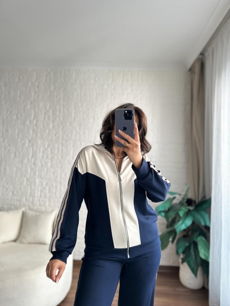 Orijinal Marka Omuz Sim Şeritli Modal Takım Lacivert