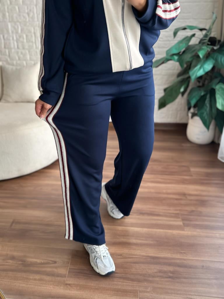 Orijinal Marka Omuz Sim Şeritli Modal Takım Lacivert