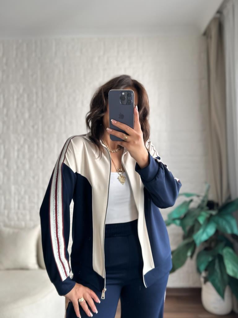 Orijinal Marka Omuz Sim Şeritli Modal Takım Lacivert