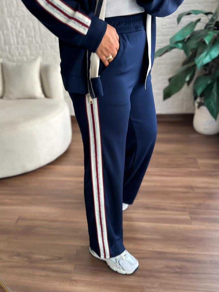 Orijinal Marka Omuz Sim Şeritli Modal Takım Lacivert