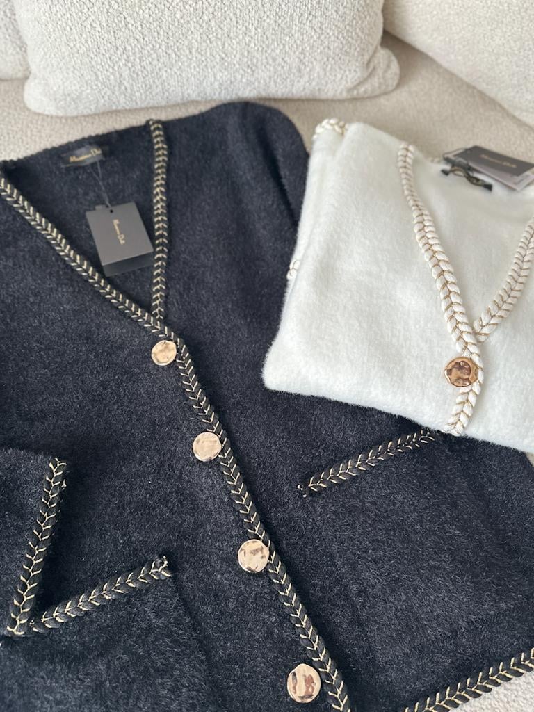 Orijinal Marka Parıltılı Biyeli Angora Hırka Siyah