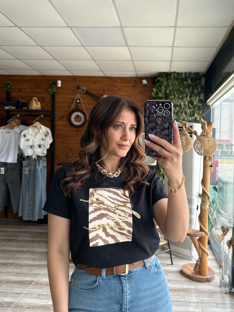 Orjinal Marka Bisilet Yaka Basic Tişört