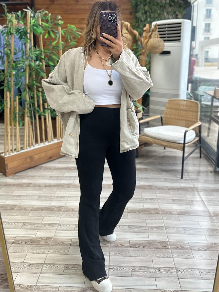 Orjinal Marka İspanyol Paça Full Lilralı Yüksek Bel Tayt Pantolon