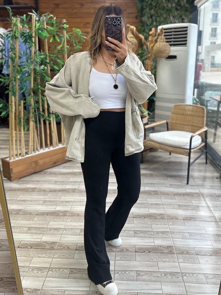 Orjinal Marka İspanyol Paça Full Lilralı Yüksek Bel Tayt Pantolon