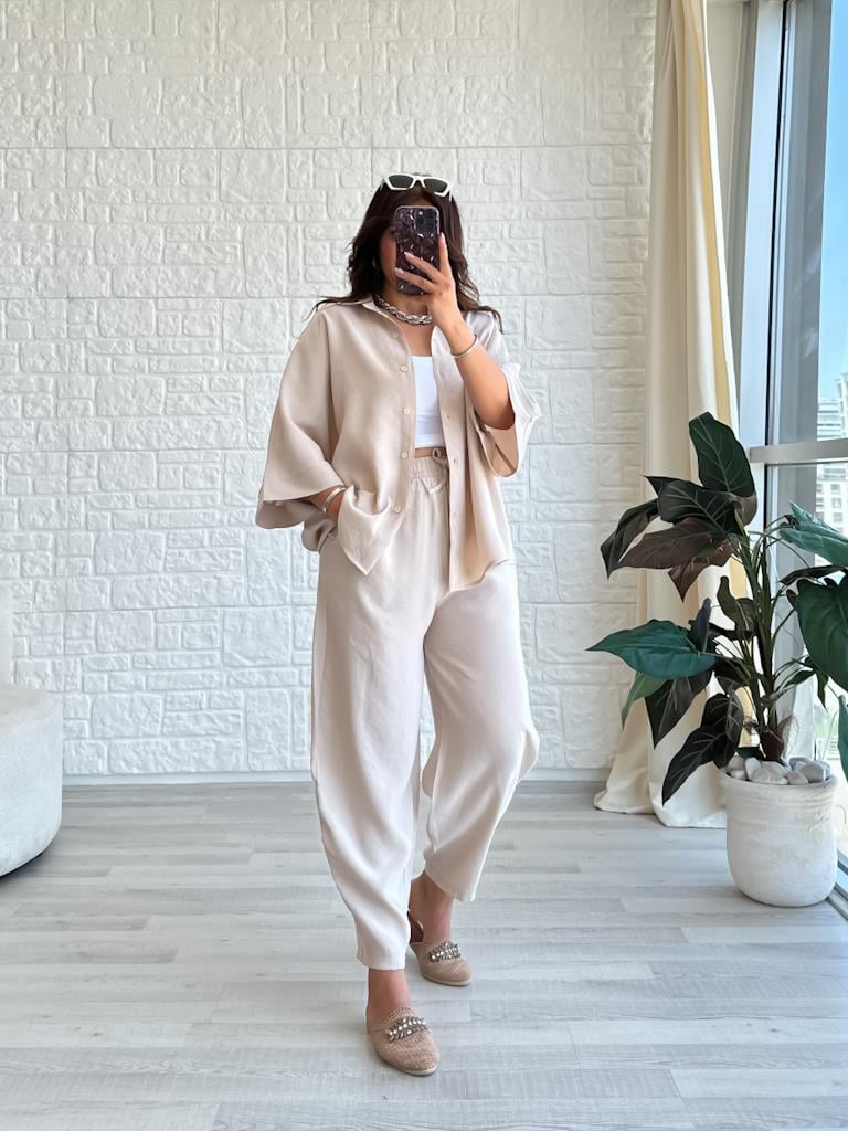 Orjinal Marka Moadal Yarasa Kol Salaş Gömlekli Takım Taş