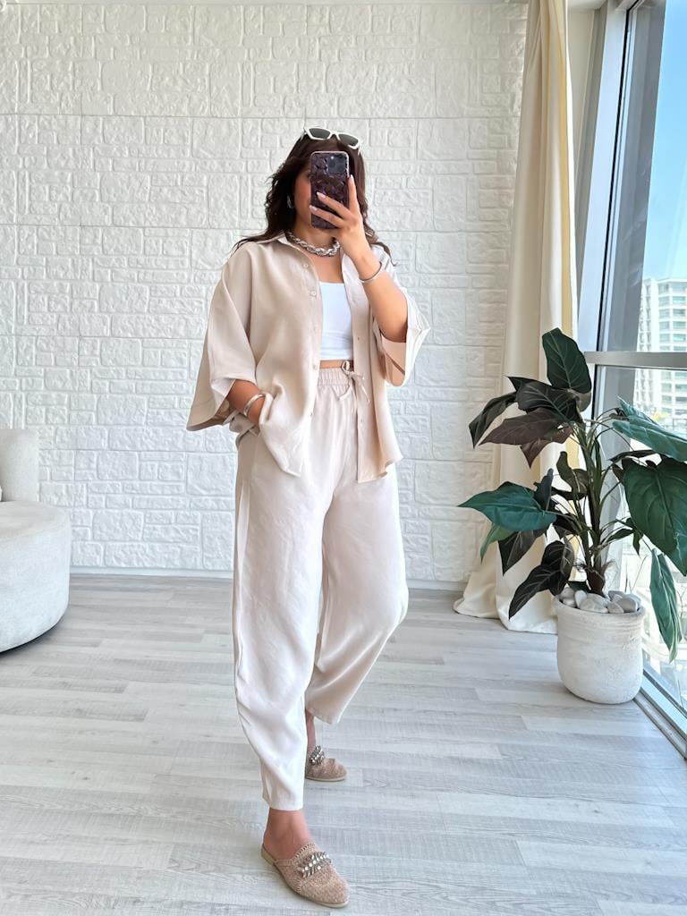 Orjinal Marka Moadal Yarasa Kol Salaş Gömlekli Takım Taş