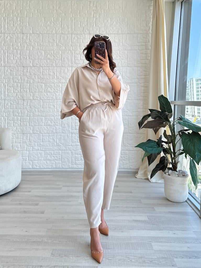 Orjinal Marka Moadal Yarasa Kol Salaş Gömlekli Takım Taş