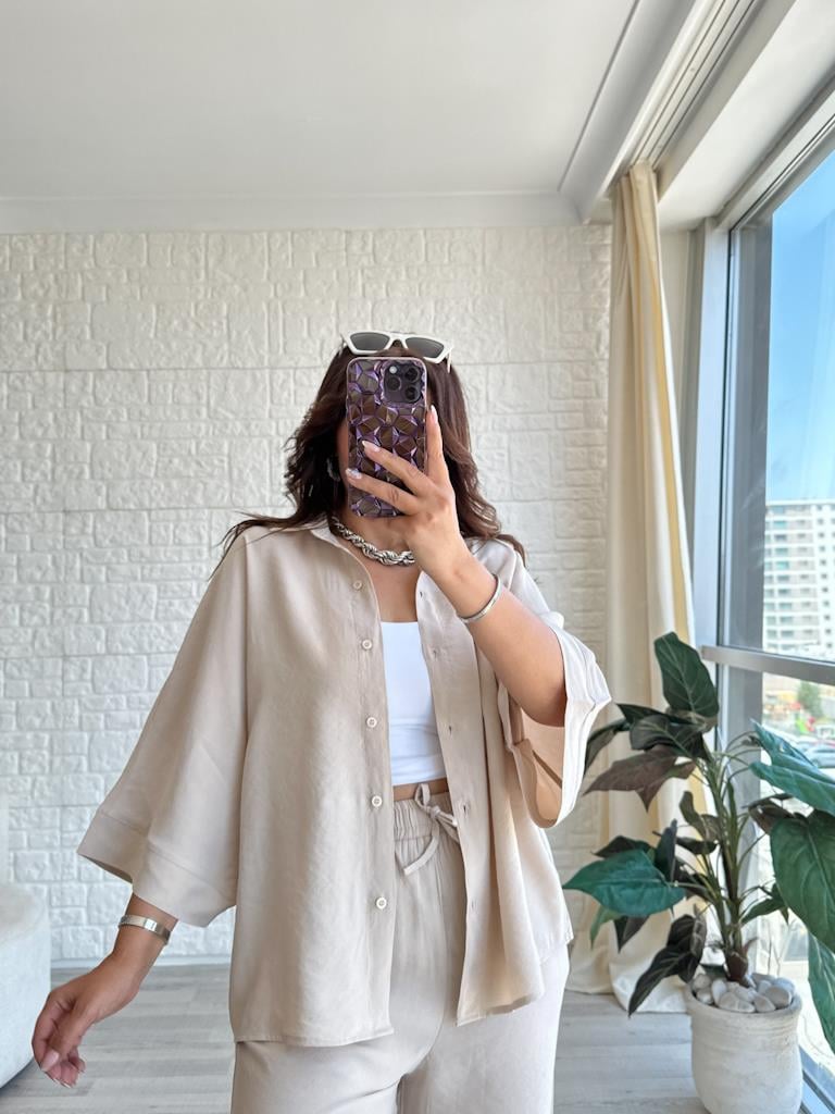 Orjinal Marka Moadal Yarasa Kol Salaş Gömlekli Takım Taş