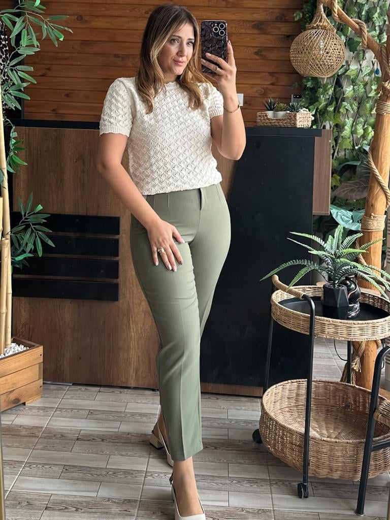 Orjinal Marka Pens Detay  Pantolon Haki Yeşil