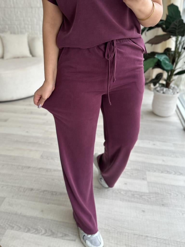 Oys Pike Kumaş Basic İkili Takım Mürdüm