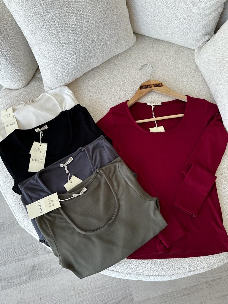 Oys U Yaka Modal Bluz Ekru