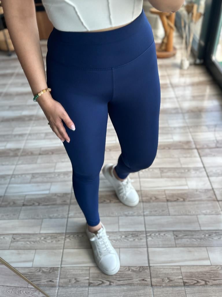 Oysh Model Likralı Toparlayıcı Tayt Saks Mavi