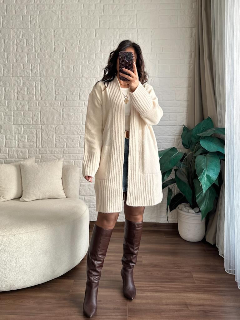 Salaş Örme Hırka Taş