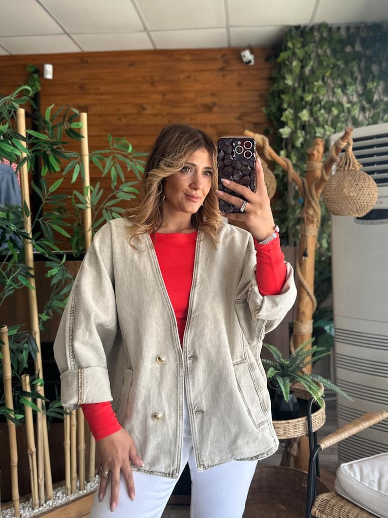 Tasarım Oversize Yarasa Kollu Ceket