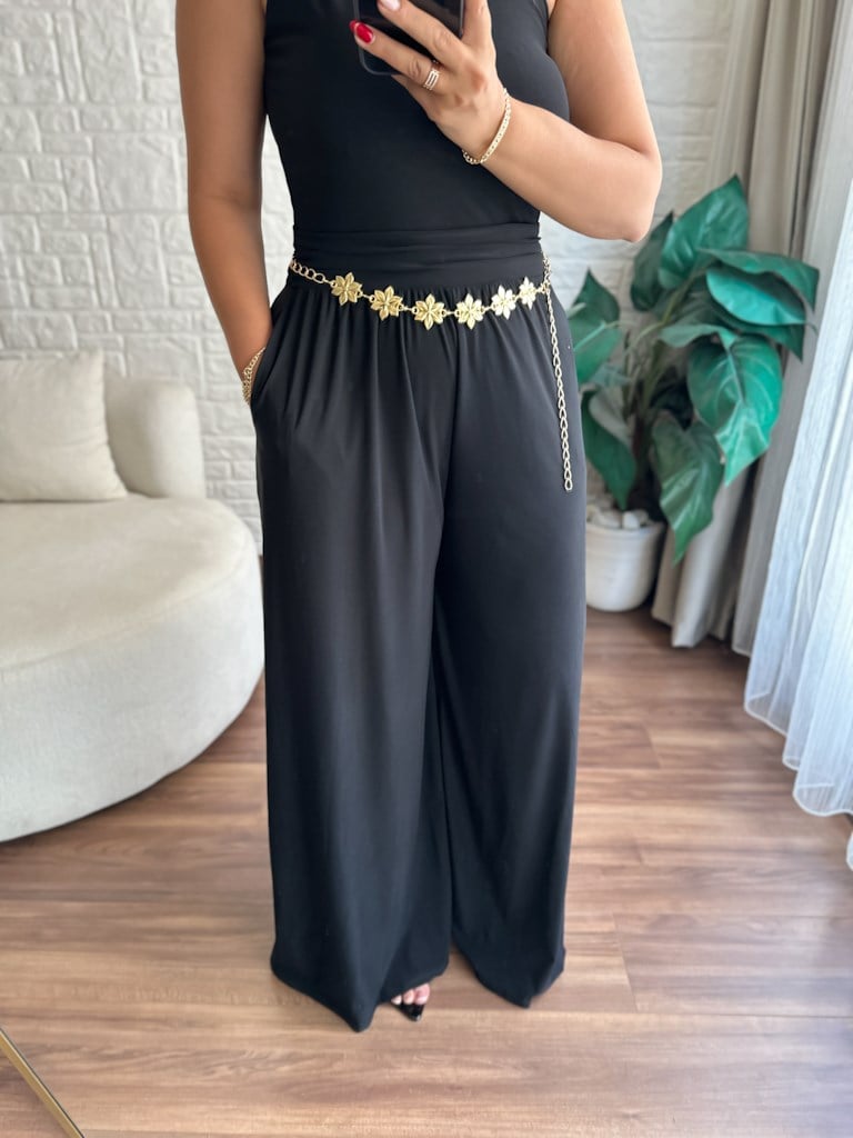 Tek Omuz Askılı Sanddy Kumaş Full Likra Tulum
