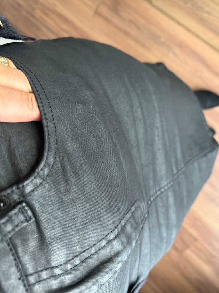 Yüksek Bel Mumlu Jean Etek