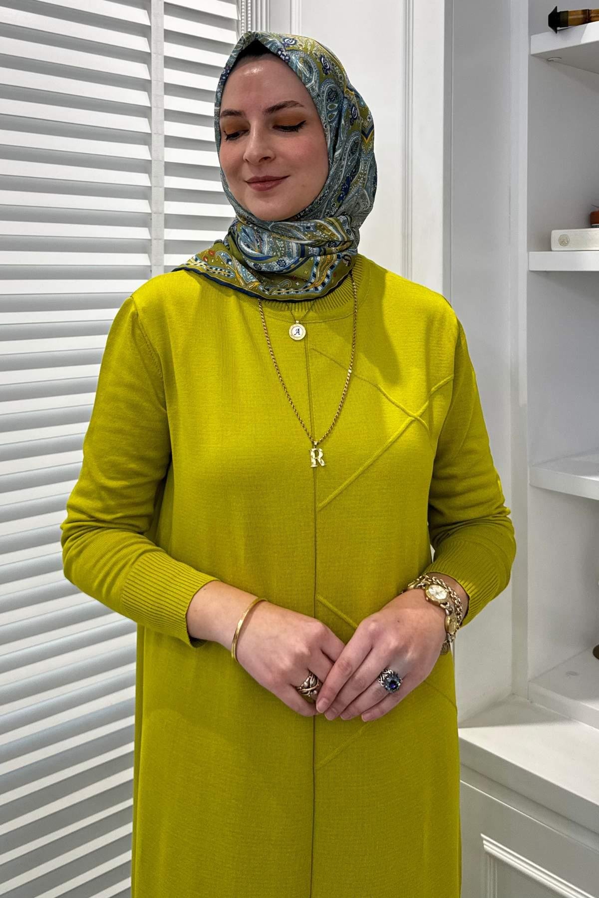 Armağan Camel Triko Elbise | Rabia Şamlı | Tesettür Giyim, Elbise ve Kadın Giyim Modası