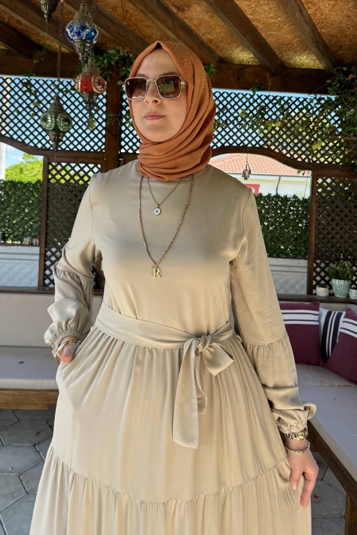 Asil Lacivert Elbise | Rabia Şamlı | Tesettür Giyim, Elbise ve Kadın Giyim Modası