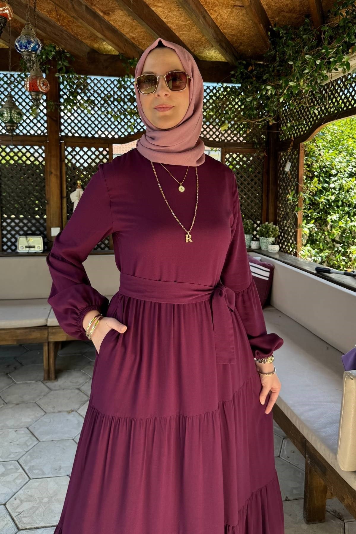 Asil Lacivert Elbise | Rabia Şamlı | Tesettür Giyim, Elbise ve Kadın Giyim Modası
