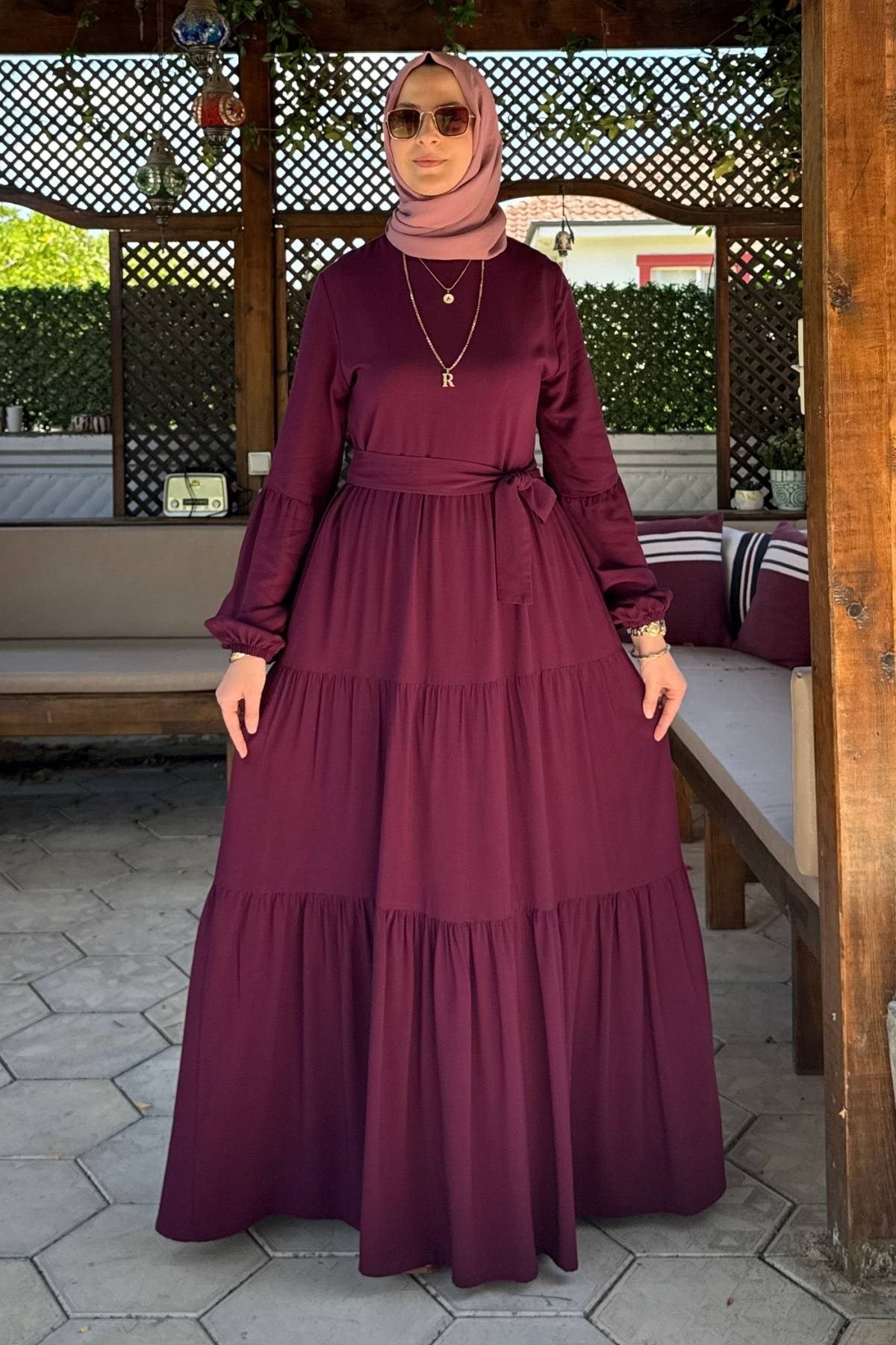 Asil Lacivert Elbise | Rabia Şamlı | Tesettür Giyim, Elbise ve Kadın Giyim Modası