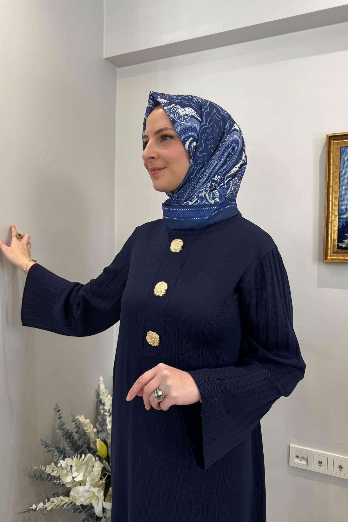 Yağmur Triko Elbise Gri | Rabia Şamlı | Tesettür Giyim, Elbise ve Kadın Giyim Modası