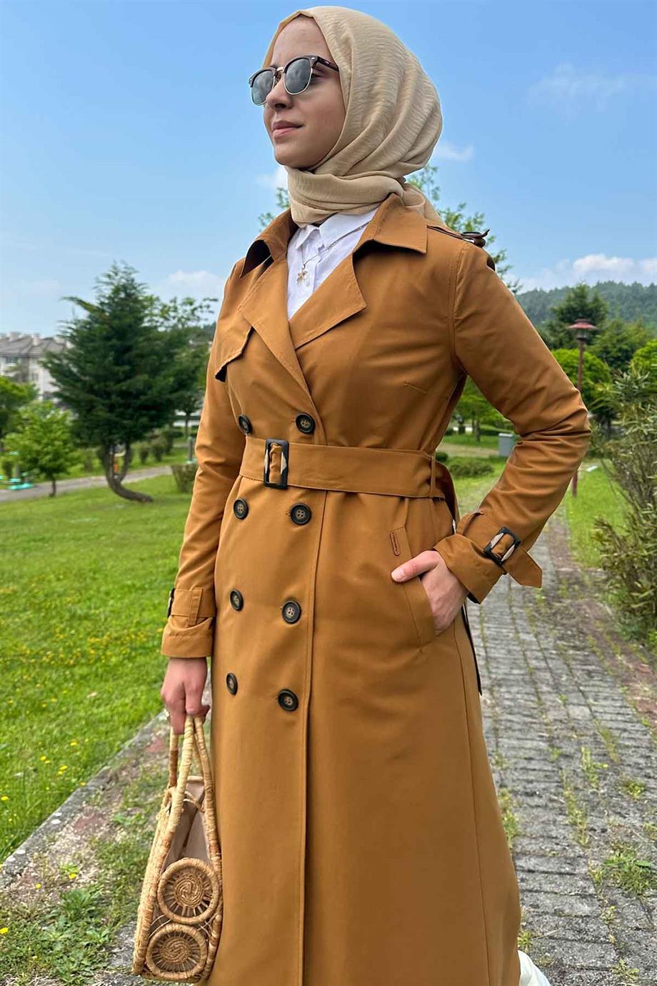 Becca Astarlı Trençkot Taba | TRENÇKOT
