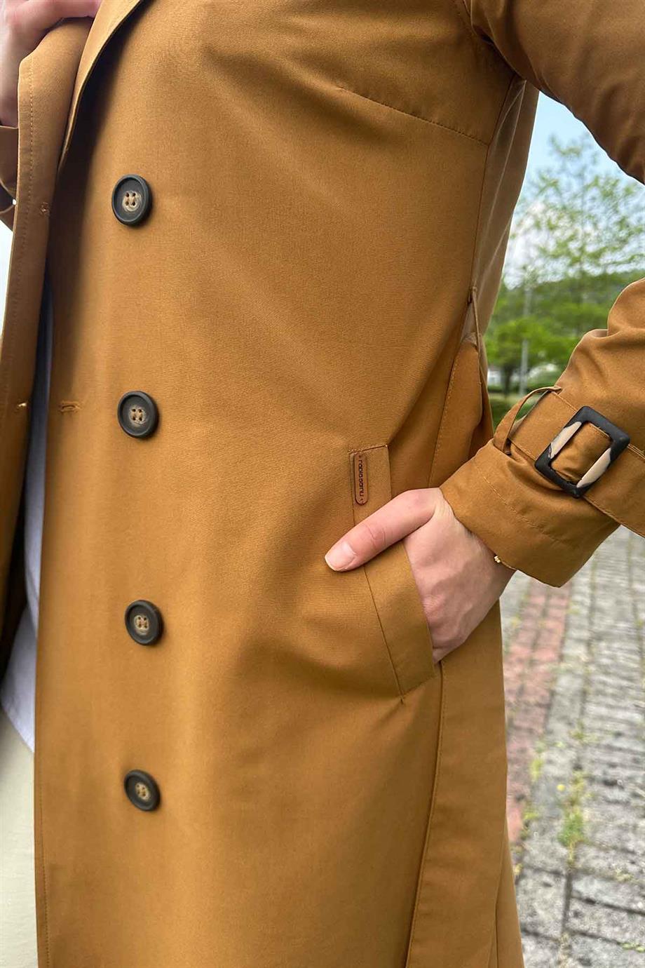 Becca Astarlı Trençkot Taba | TRENÇKOT