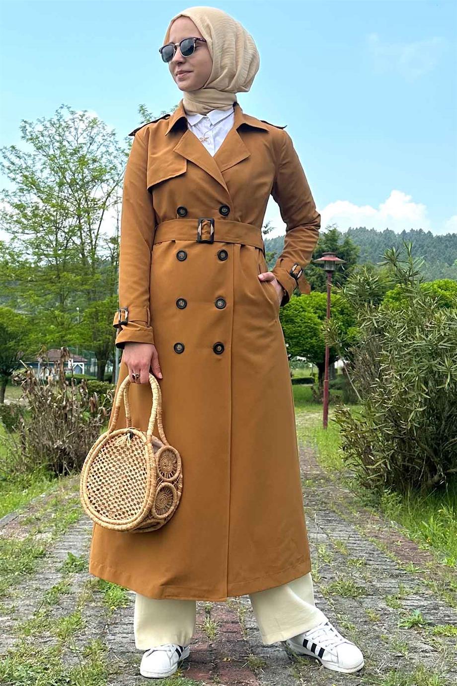 Becca Astarlı Trençkot Taba | TRENÇKOT