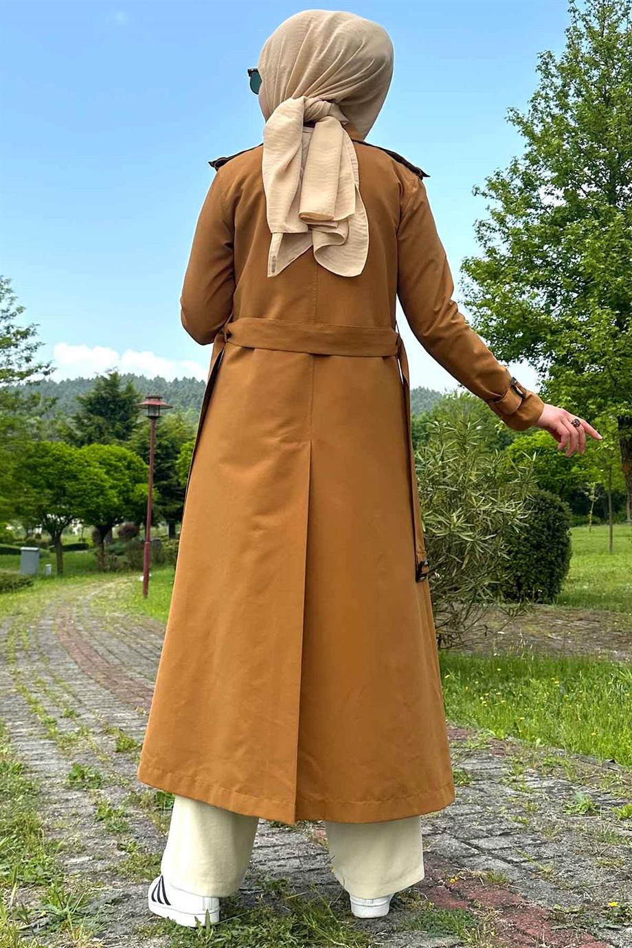 Becca Astarlı Trençkot Taba | TRENÇKOT