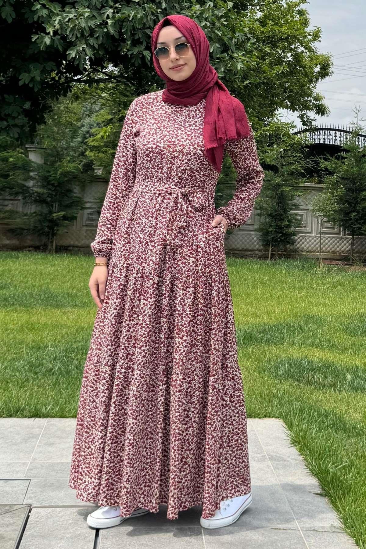 Nehir Elbise Saks | Rabia Şamlı | Tesettür Giyim, Elbise ve Kadın Giyim Modası