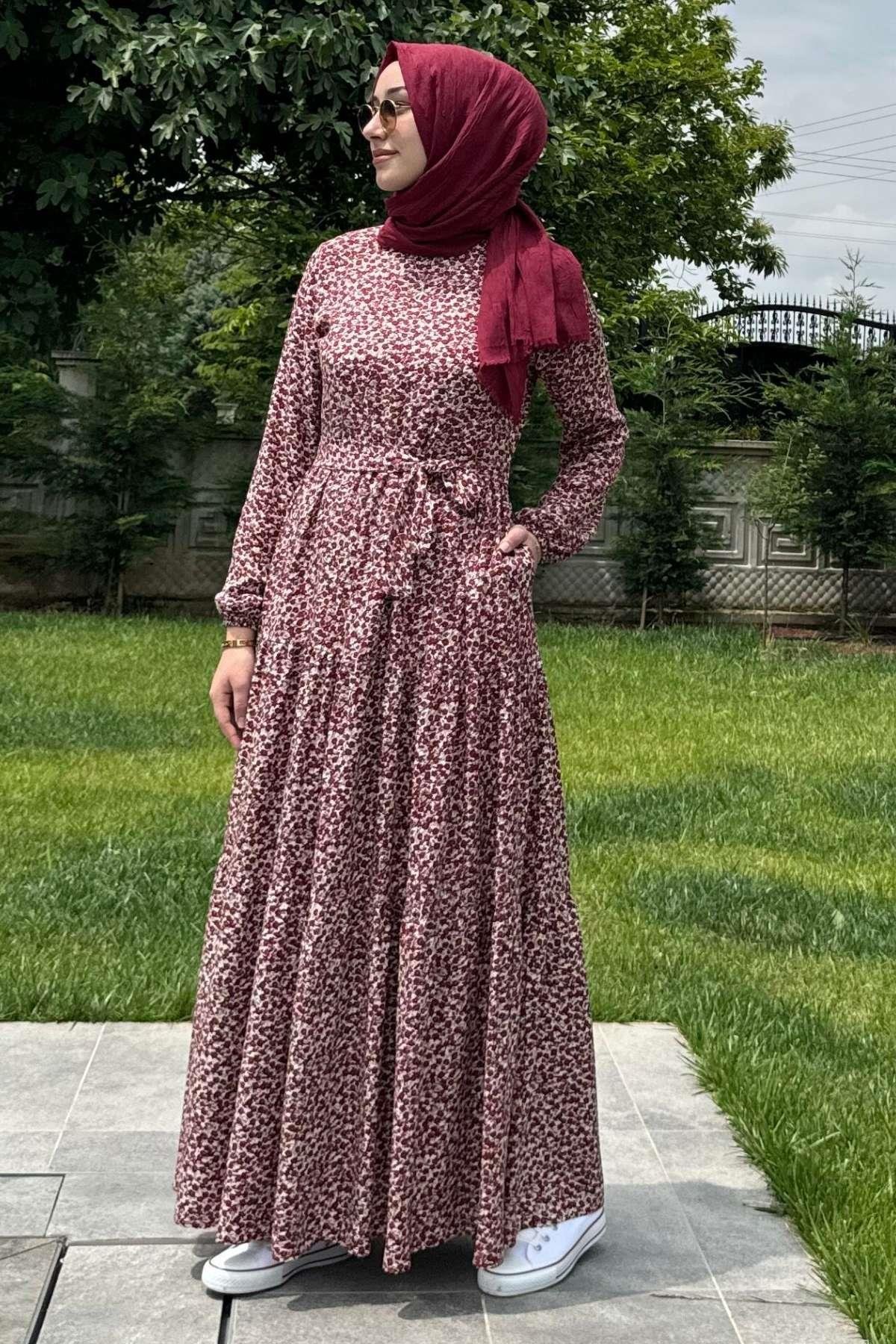 Nehir Elbise Saks | Rabia Şamlı | Tesettür Giyim, Elbise ve Kadın Giyim Modası