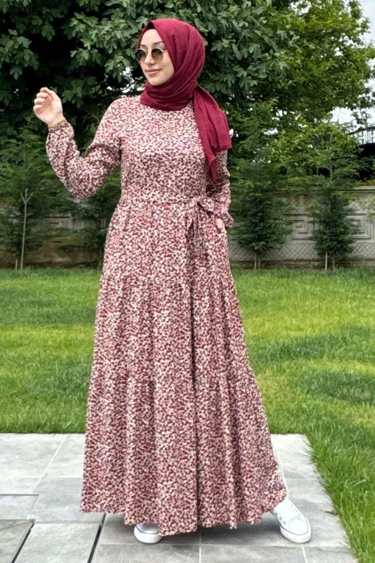 Nehir Elbise Saks | Rabia Şamlı | Tesettür Giyim, Elbise ve Kadın Giyim Modası