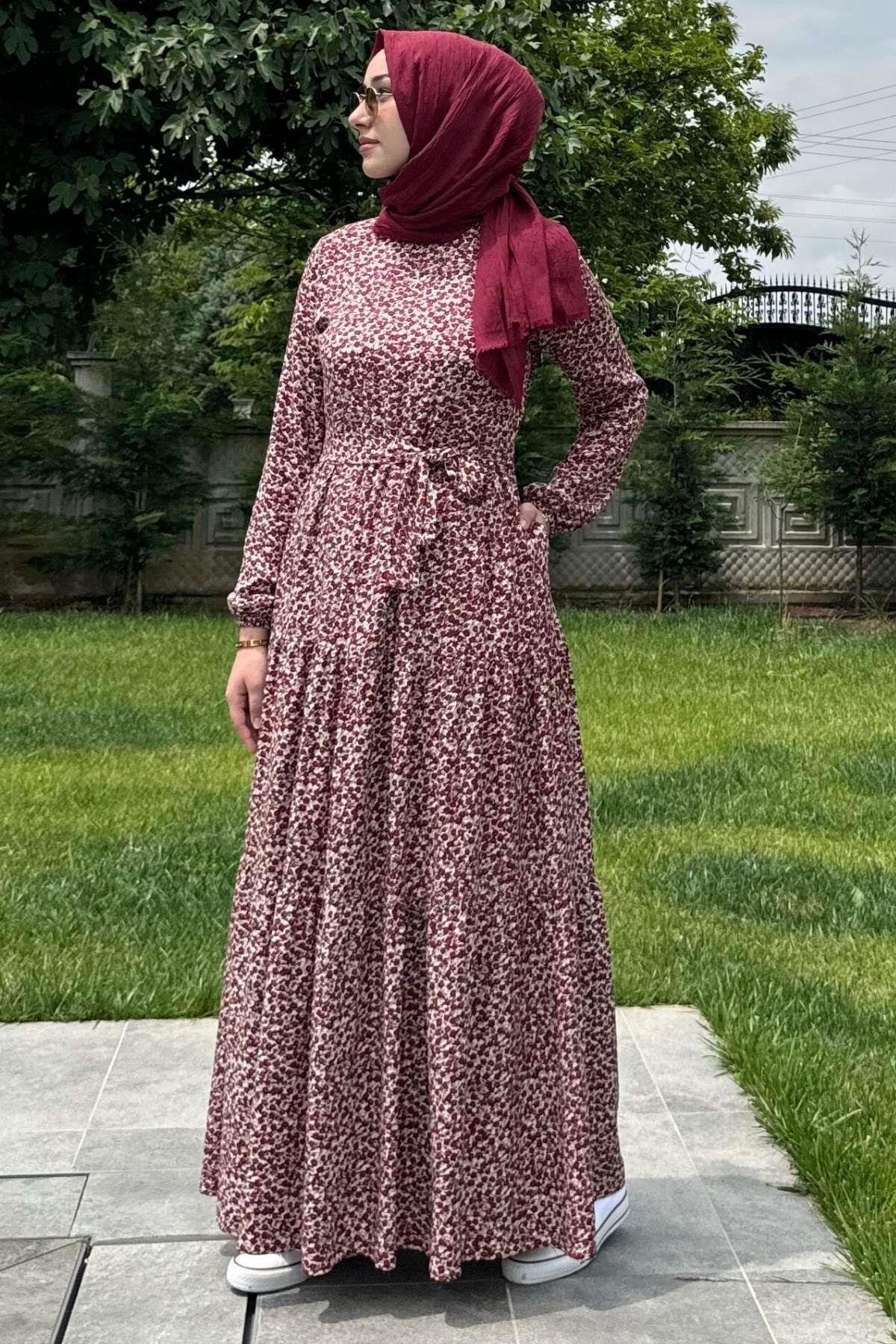 Nehir Elbise Saks | Rabia Şamlı | Tesettür Giyim, Elbise ve Kadın Giyim Modası