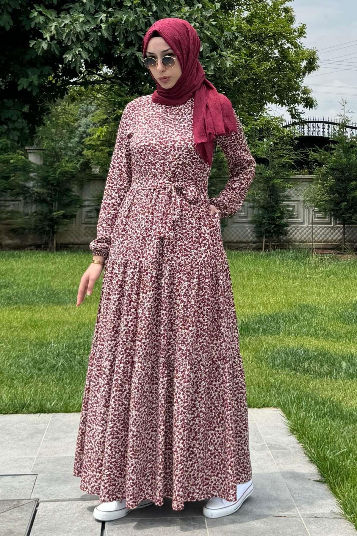 Nehir Elbise Saks | Rabia Şamlı | Tesettür Giyim, Elbise ve Kadın Giyim Modası