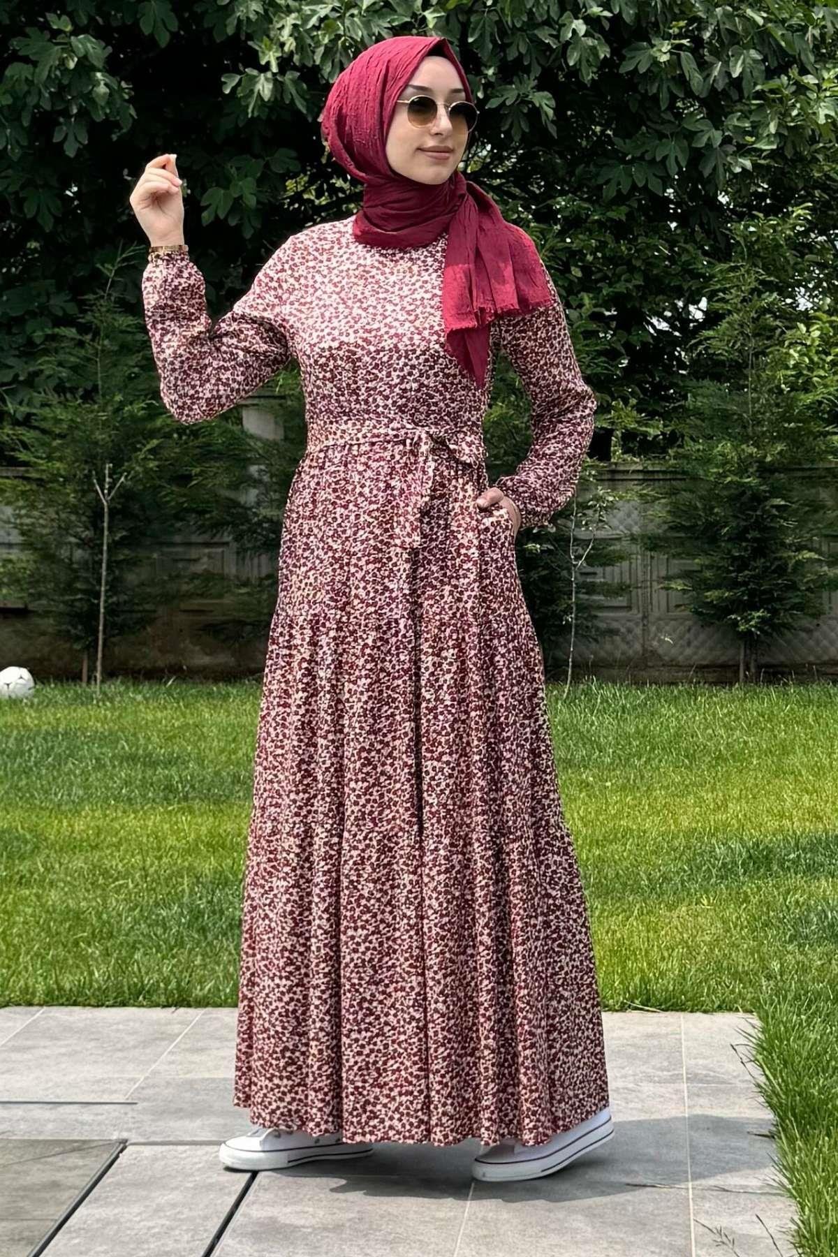Nehir Elbise Saks | Rabia Şamlı | Tesettür Giyim, Elbise ve Kadın Giyim Modası