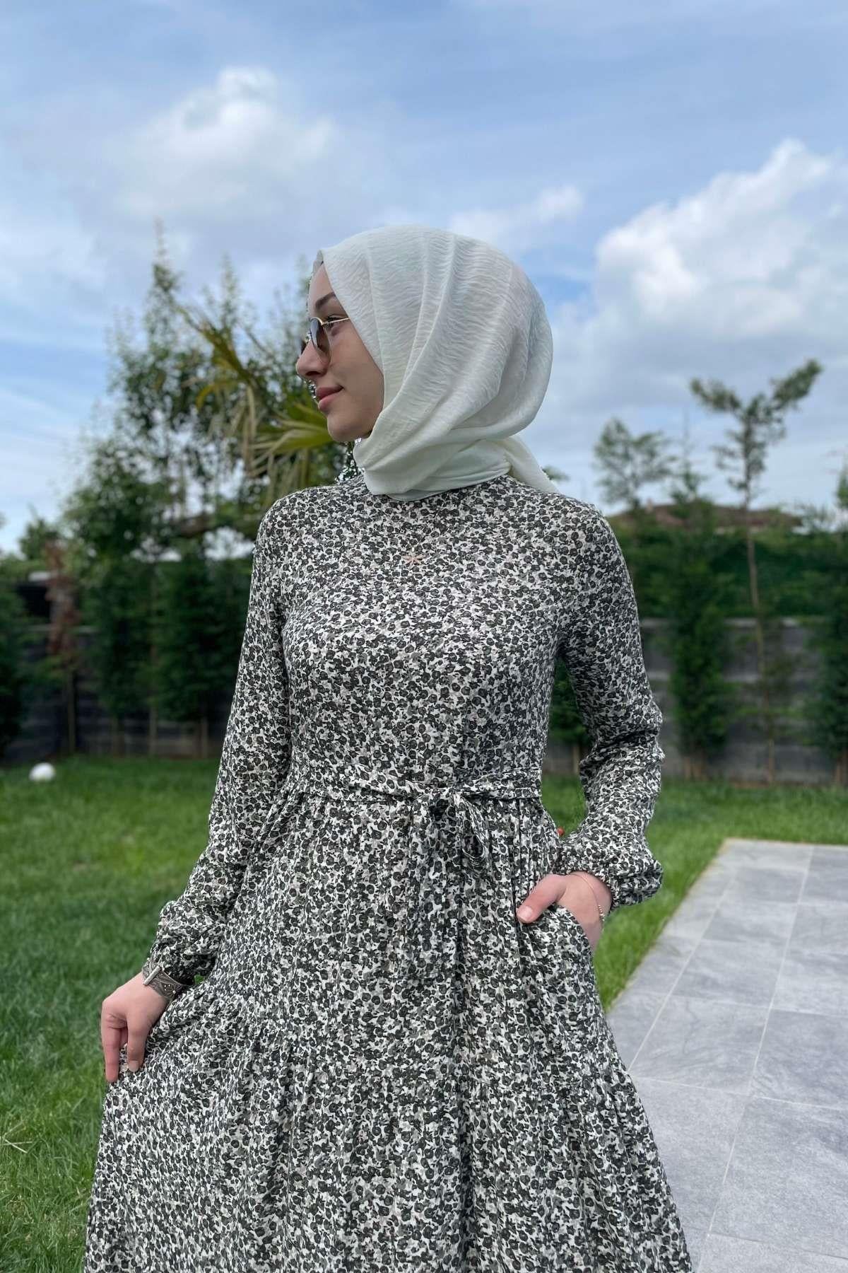 Nehir Elbise Saks | Rabia Şamlı | Tesettür Giyim, Elbise ve Kadın Giyim Modası