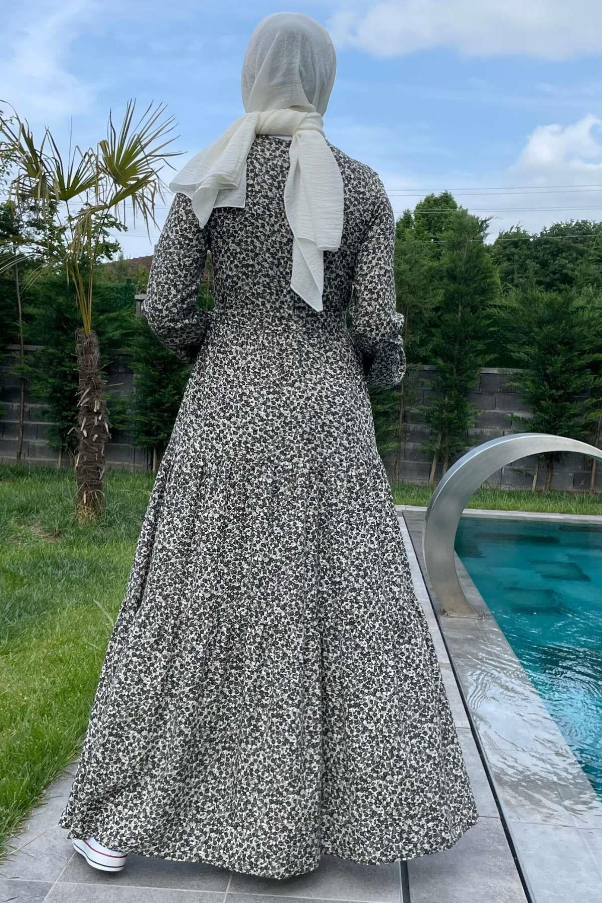 Nehir Elbise Saks | Rabia Şamlı | Tesettür Giyim, Elbise ve Kadın Giyim Modası