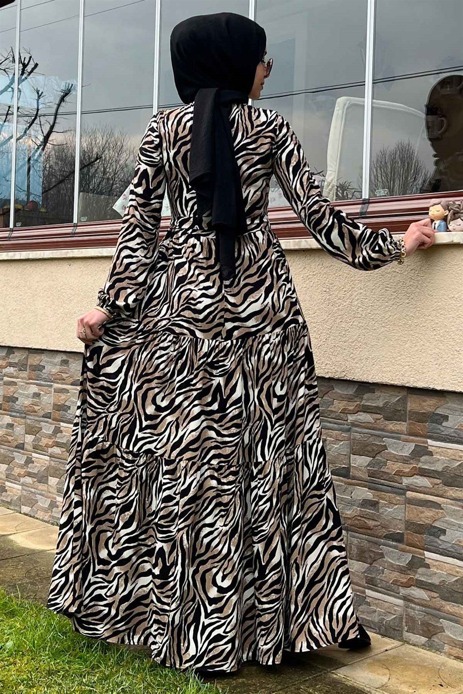 Berrak Zebra Elbise | ELBİSE
