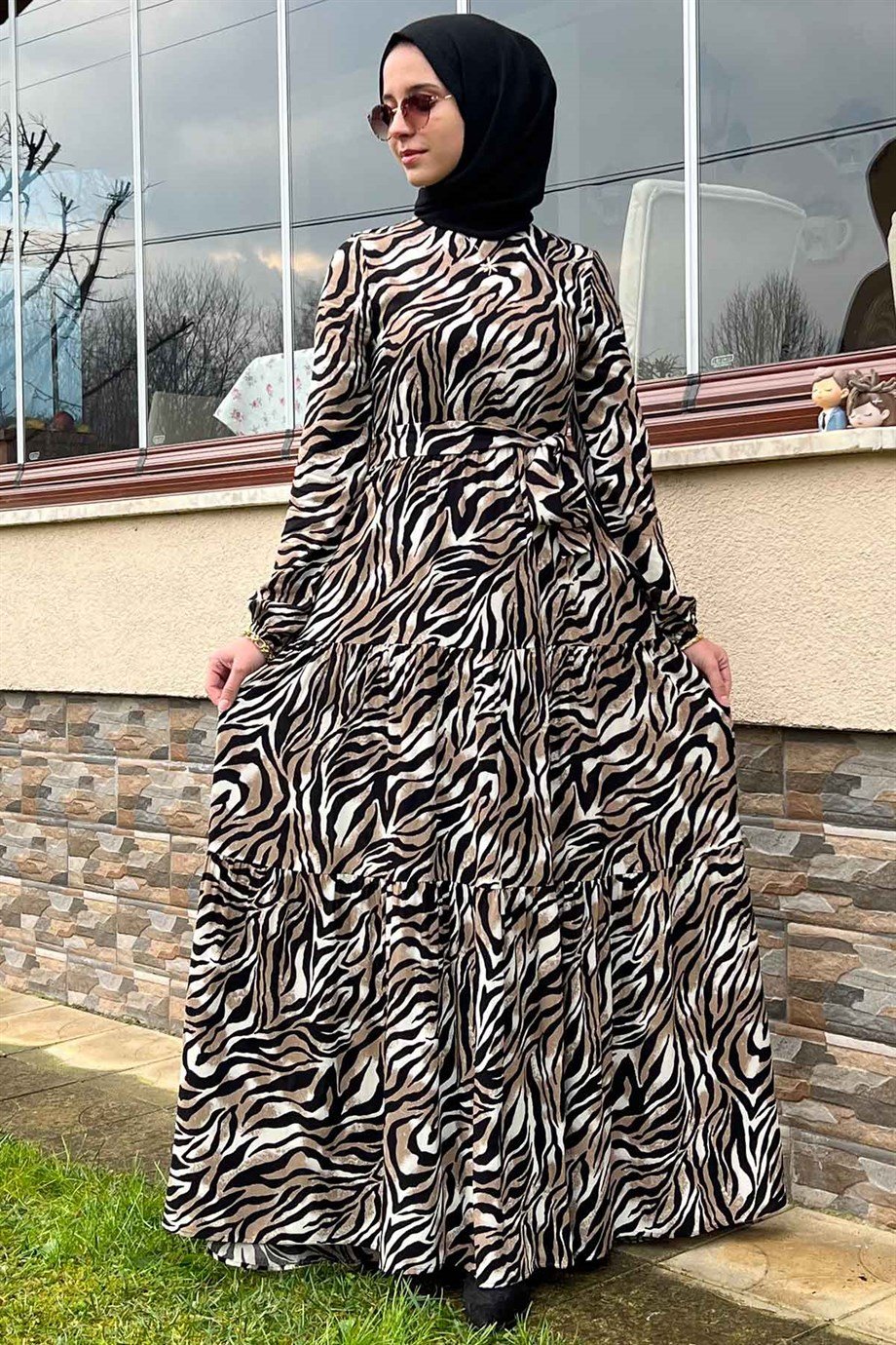 Berrak Zebra Elbise | ELBİSE