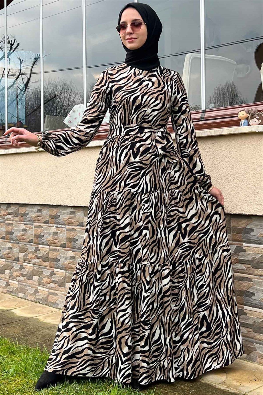 Berrak Zebra Elbise | ELBİSE