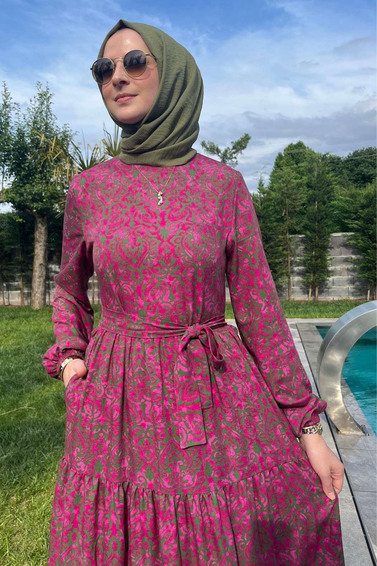 Nehir Elbise Saks | Rabia Şamlı | Tesettür Giyim, Elbise ve Kadın Giyim Modası