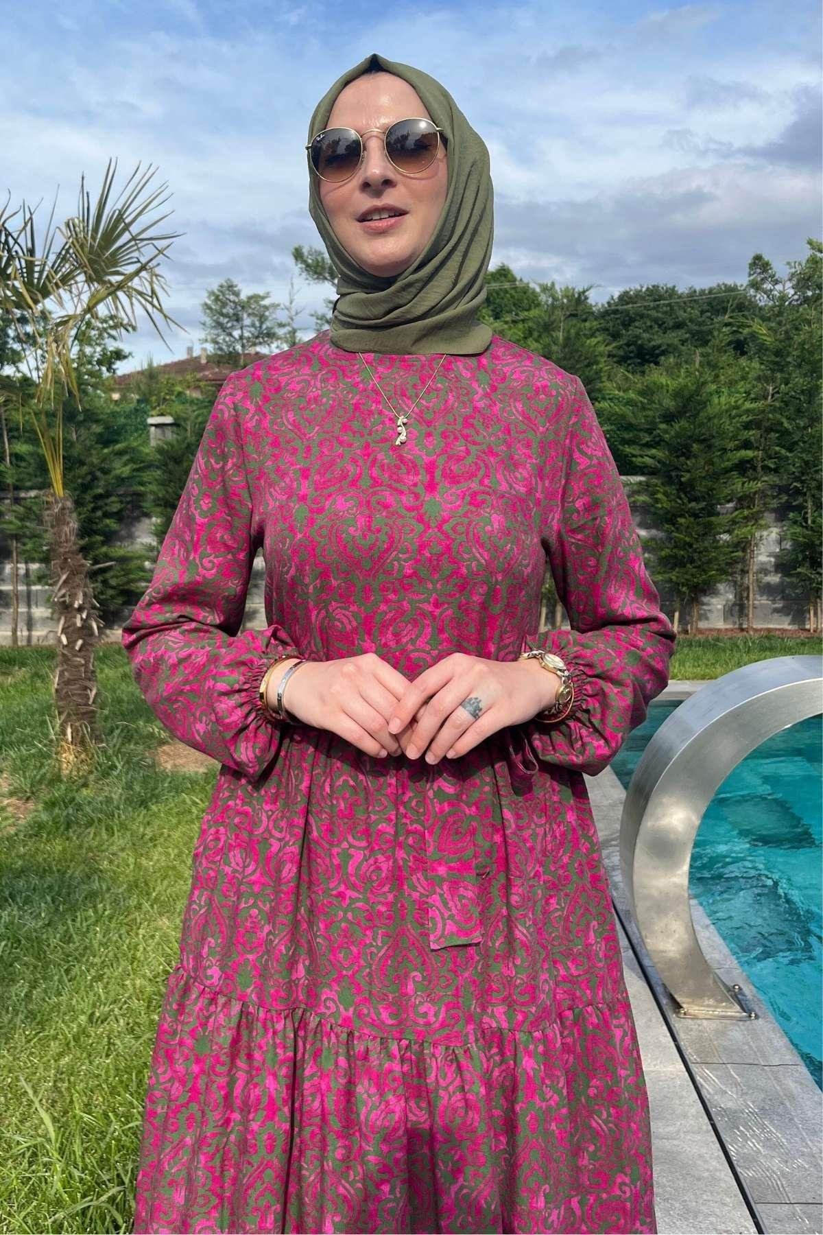 Nehir Elbise Saks | Rabia Şamlı | Tesettür Giyim, Elbise ve Kadın Giyim Modası