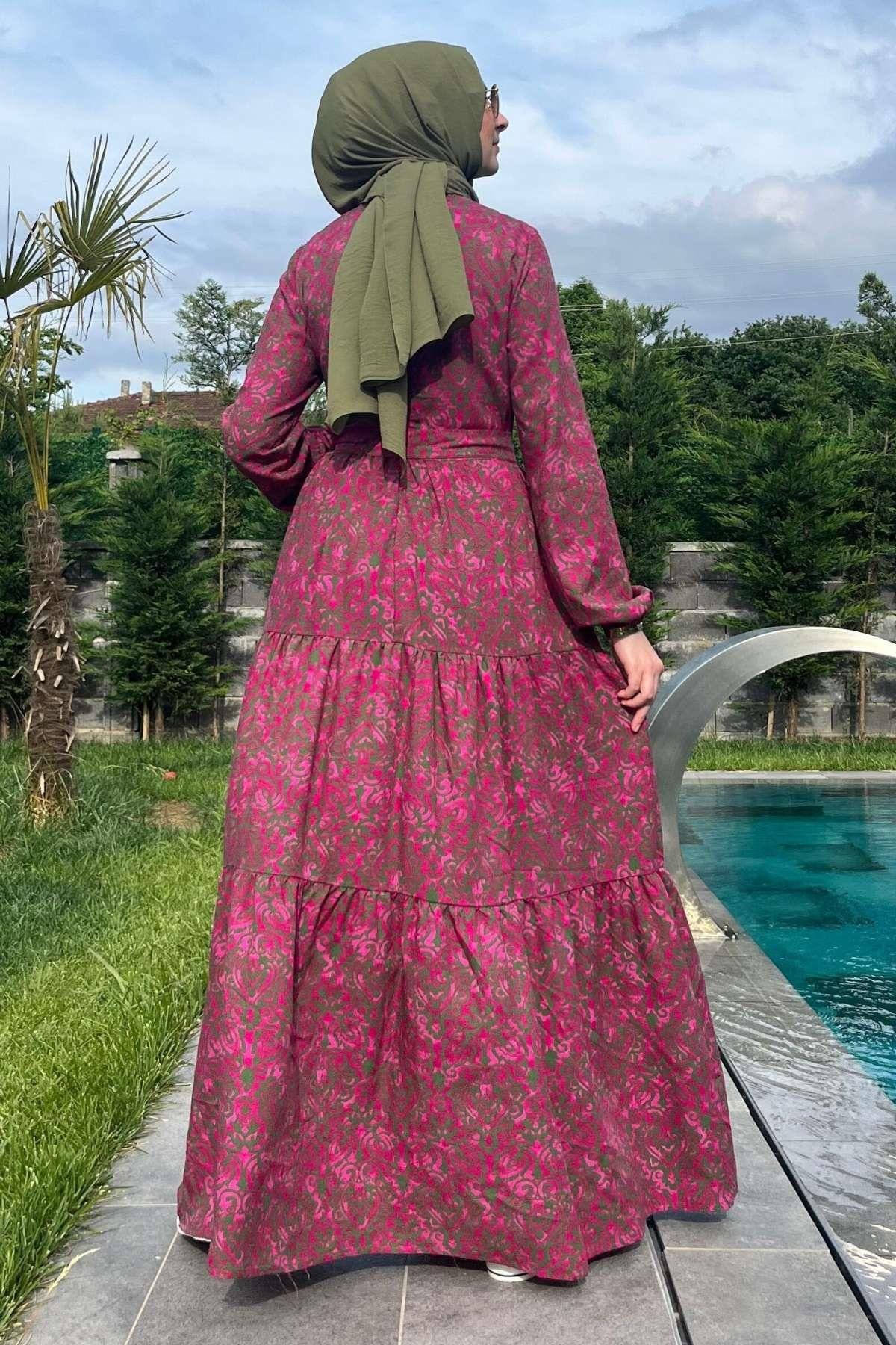 Nehir Elbise Saks | Rabia Şamlı | Tesettür Giyim, Elbise ve Kadın Giyim Modası