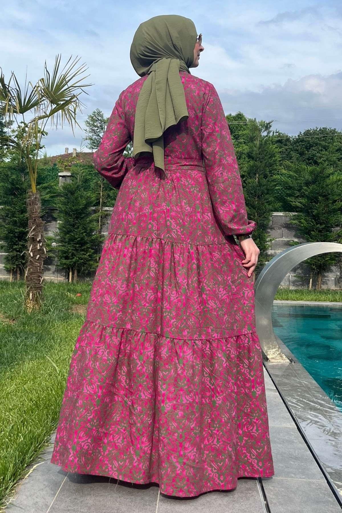 Nehir Elbise Saks | Rabia Şamlı | Tesettür Giyim, Elbise ve Kadın Giyim Modası