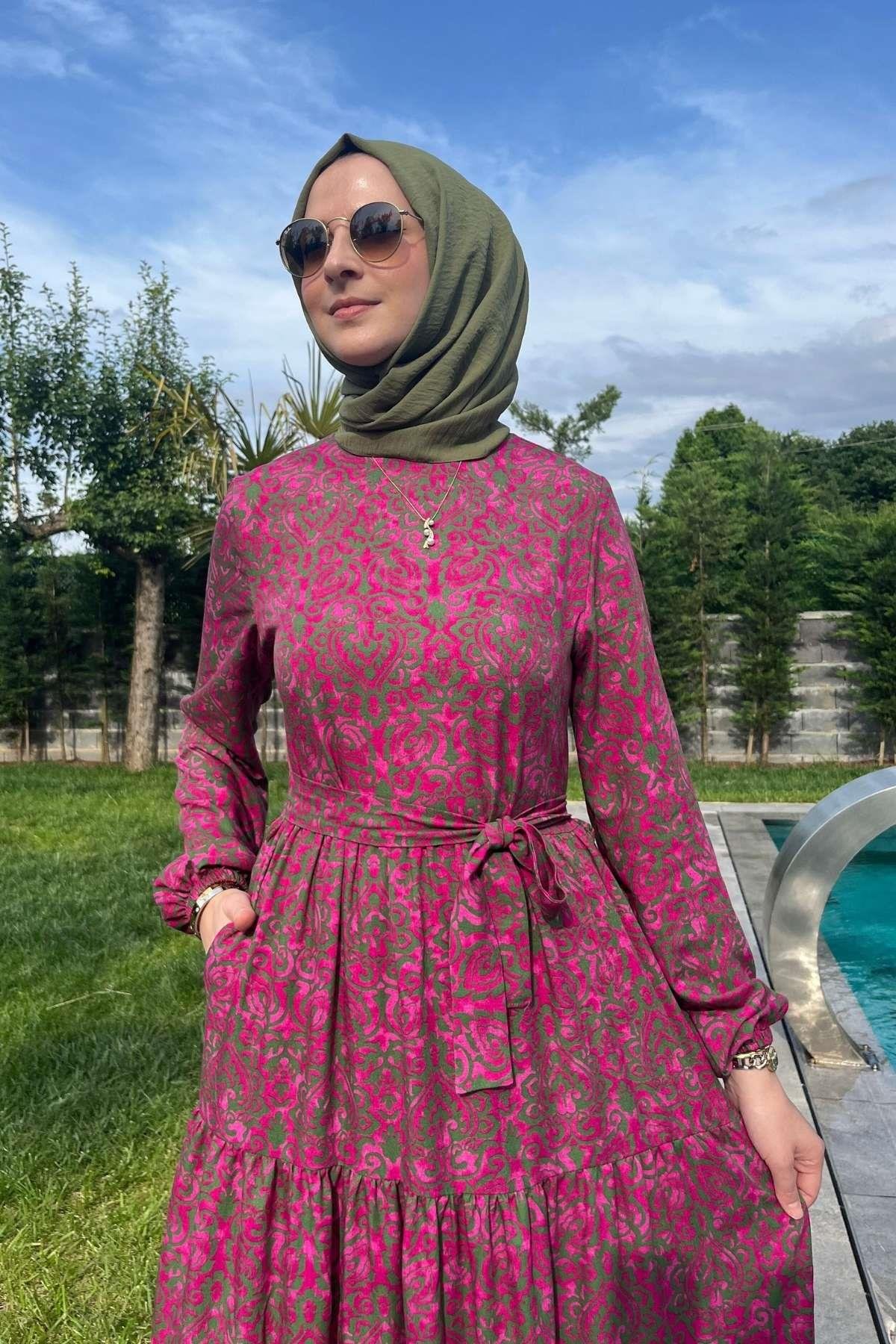 Nehir Elbise Saks | Rabia Şamlı | Tesettür Giyim, Elbise ve Kadın Giyim Modası