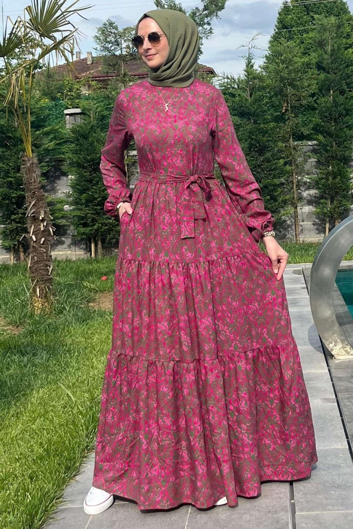 Nehir Elbise Saks | Rabia Şamlı | Tesettür Giyim, Elbise ve Kadın Giyim Modası