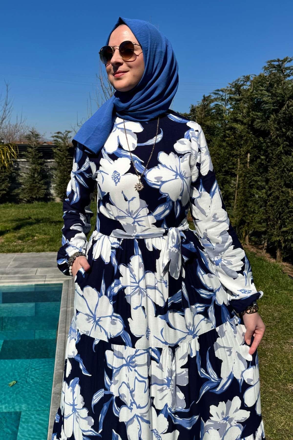 Hürrem Elbise Saks | Rabia Şamlı | Tesettür Giyim, Elbise ve Kadın Giyim Modası